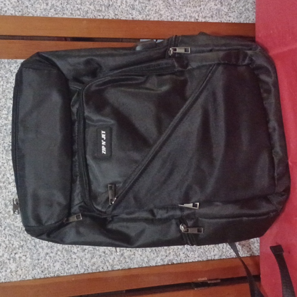 New Zip in Jet Computer back pack with USB charging port